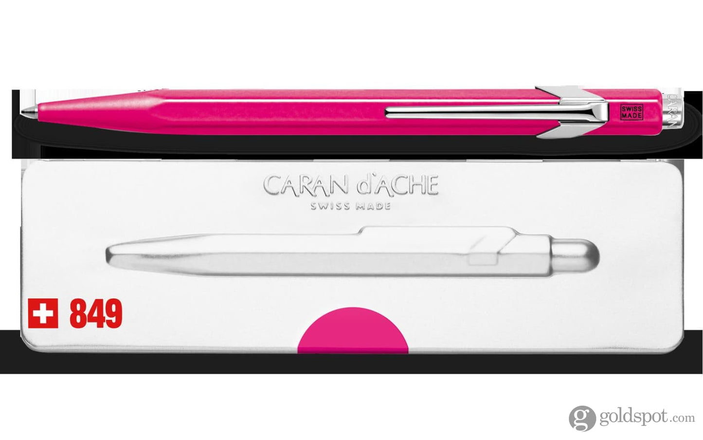 Caran dAche 849 Popline Ballpoint Pen in Fluorescent Pink Ballpoint Pen