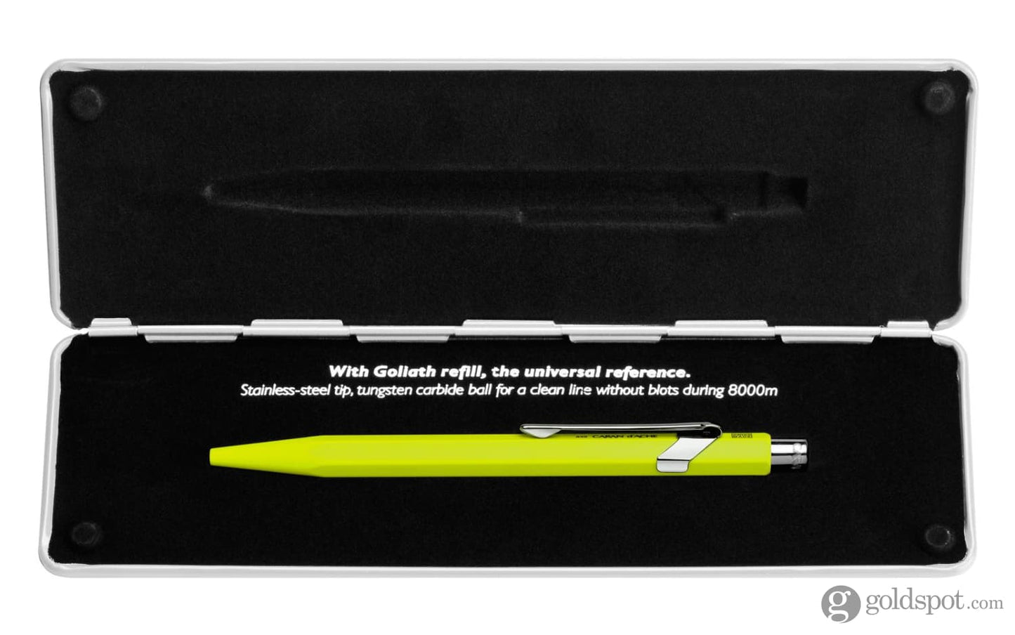 Caran Dache 849 Popline Ballpoint Pen in Fluorescent Yellow Ballpoint Pen
