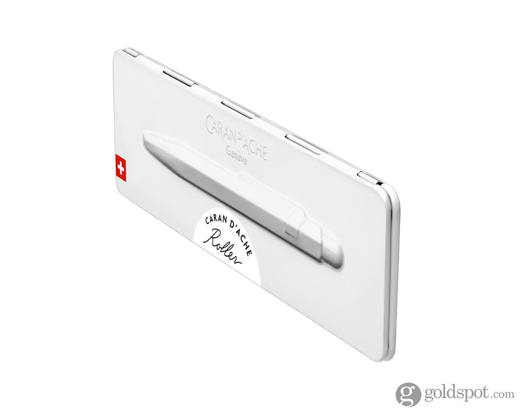 Caran d’Ache 849 Rollerball Pen in White with Slimpack Rollerball Pen