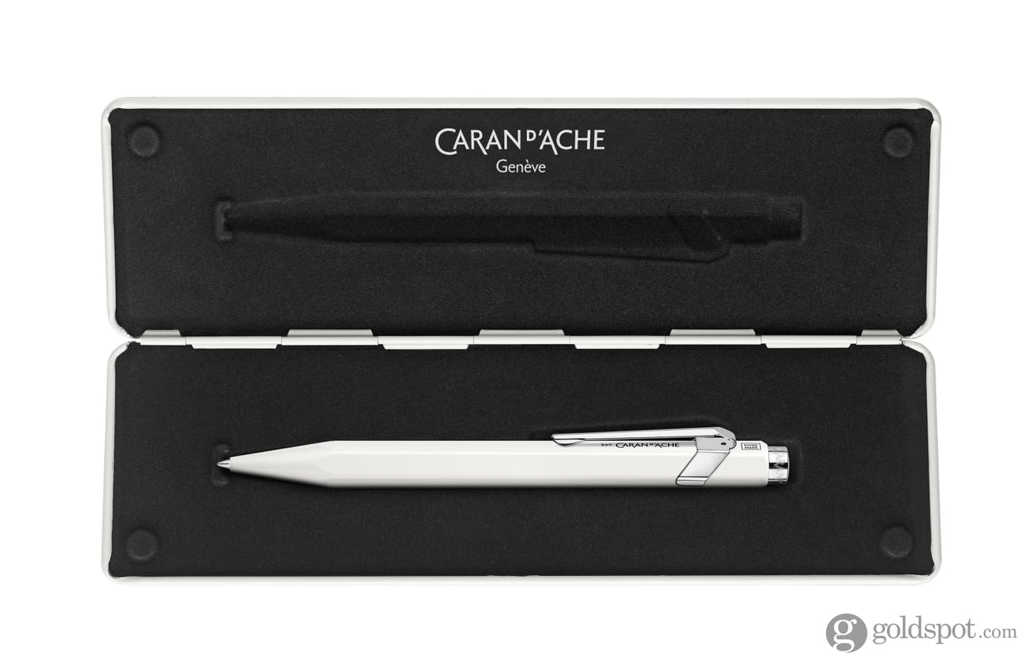 Caran d’Ache 849 Rollerball Pen in White with Slimpack Rollerball Pen