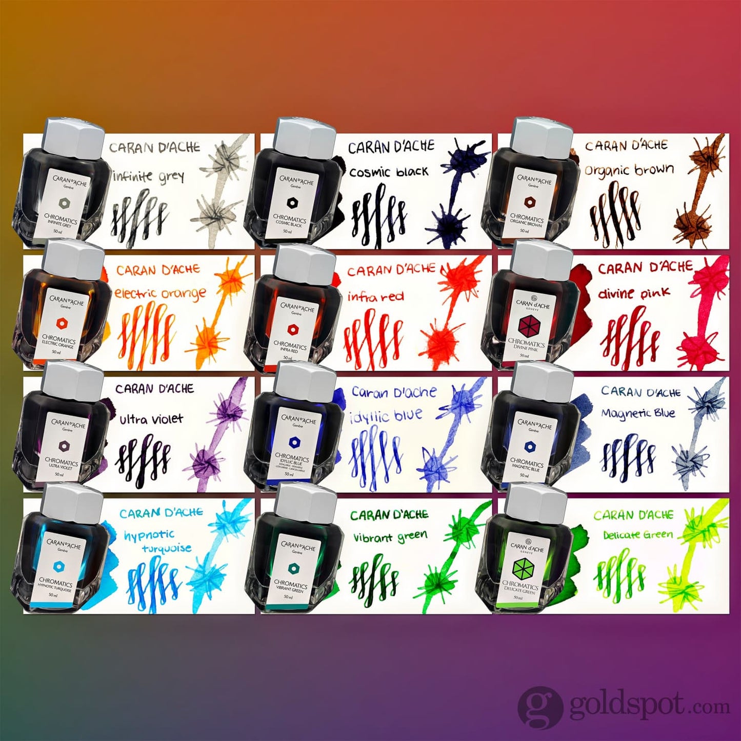 Caran d’Ache Chromatics Bottled Ink in Electric Orange - 50 mL Bottled Ink