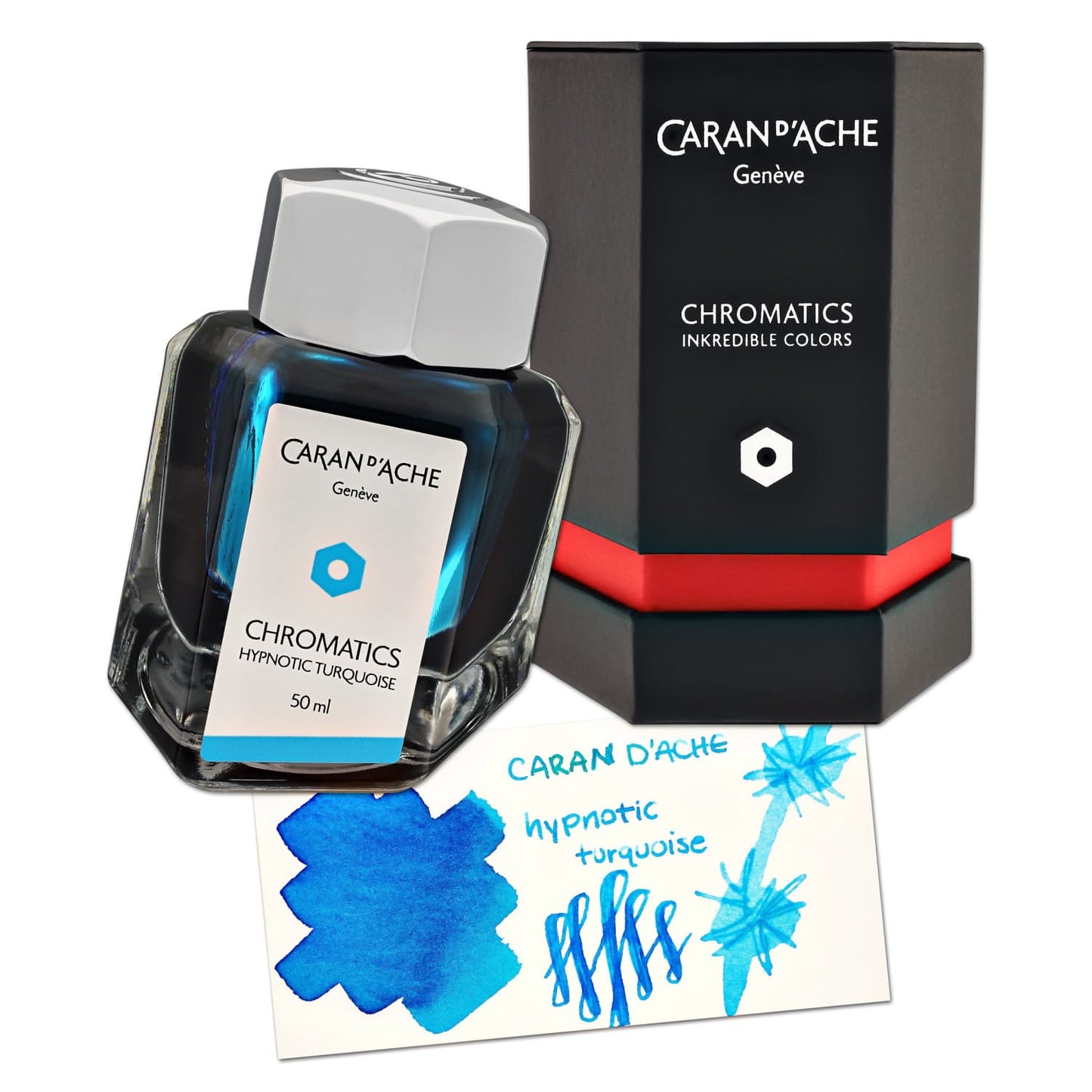 Caran d’Ache Chromatics Bottled Ink in Hypnotic Turquoise - 50 mL Bottled Ink