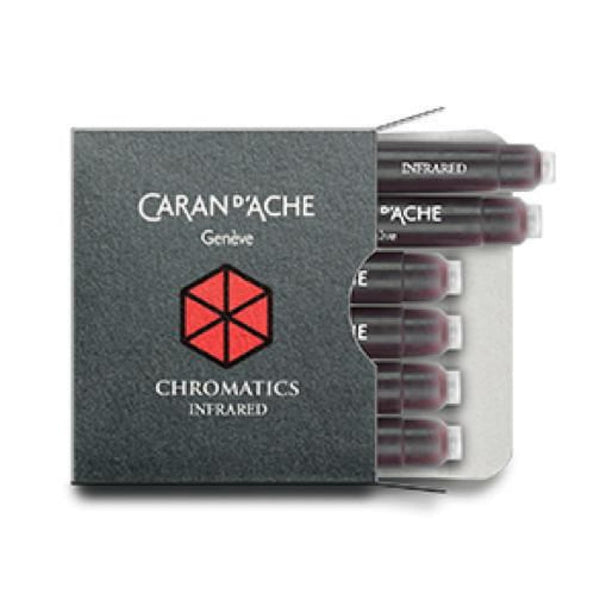 Caran dAche Chromatics Ink Cartridges in Infra Red - Pack of 6 Fountain Pen Cartridges