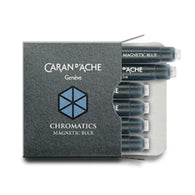 Caran d'Ache Chromatics Ink Cartridges in Magnetic Blue - Pack of 6