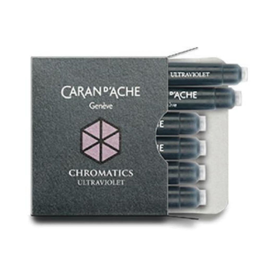 Caran dAche Chromatics Ink Cartridges in Ultraviolet - Pack of 6 Fountain Pen Cartridges