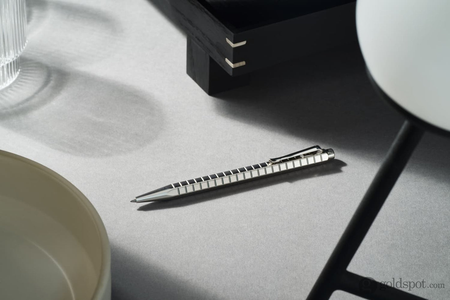 Caran d’Ache Ecridor Avenue Ballpoint Pen in Milled Guillochage and Palladium Ballpoint Pen