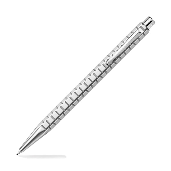 Caran d’Ache Ecridor Avenue Mechanical Pencil in Milled Guillochage and Palladium - 0.7mm Ballpoint Pen