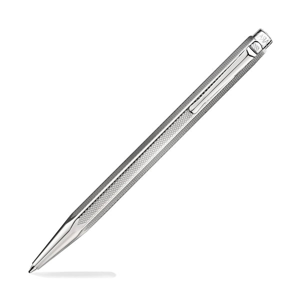 Caran Dache Ecridor Ballpoint Pen - Retro Silver Plated and Rhodium Coated Ballpoint Pen