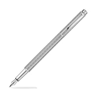 Caran d'Ache Ecridor Chevron Fountain Pen in Rhodium - Fine Point