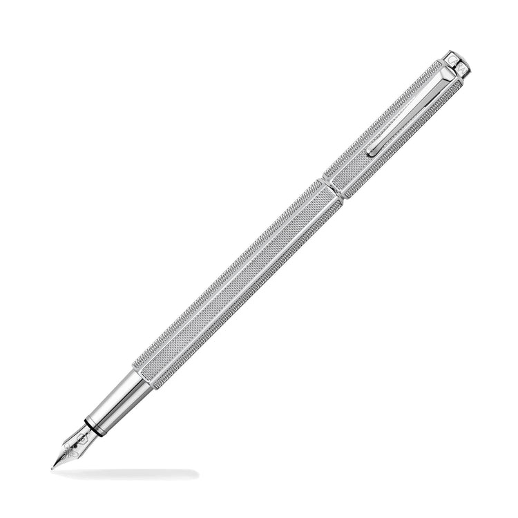 Caran d’Ache Ecridor Fountain Pen in Maille Milanaise Silver Plated Fountain Pen