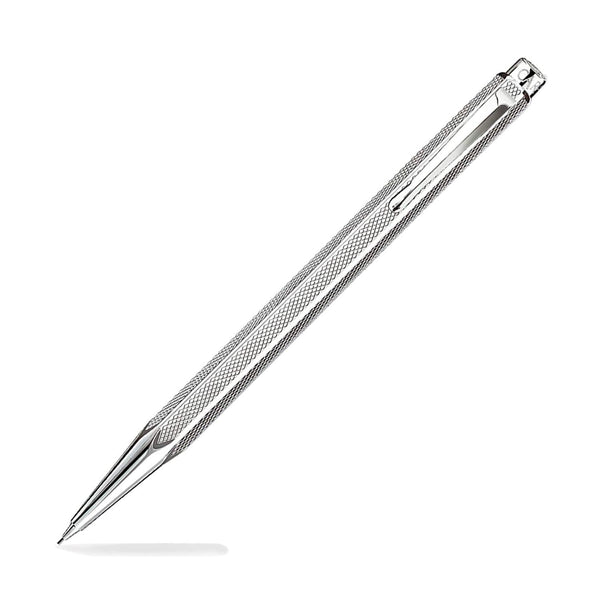Caran Dache Ecridor Retro Mechanical Pencil in Silver Plated and Rhodium Coated - 0.7mm Mechanical Pencil