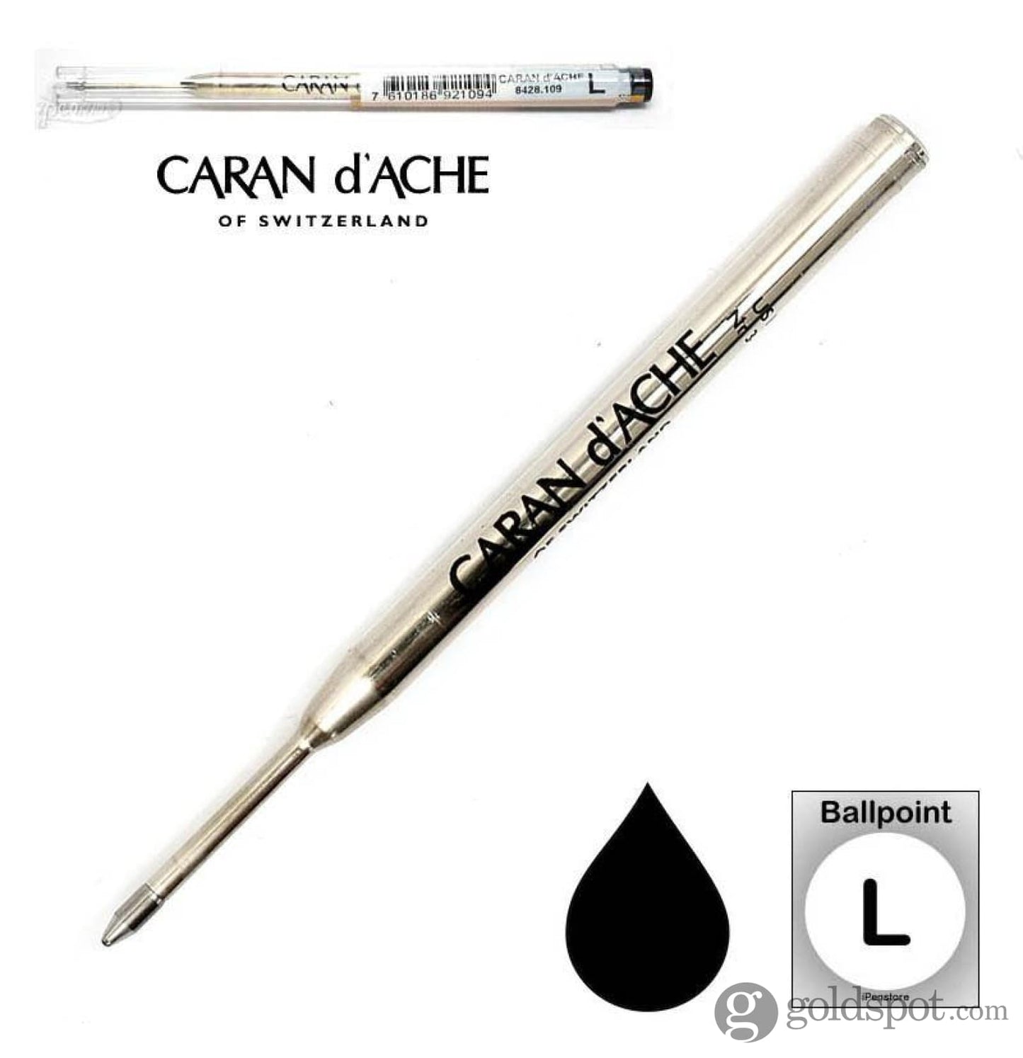 Caran d’Ache Goliath Ballpoint Pen Refill in Black Broad Ballpoint Pen Refill
