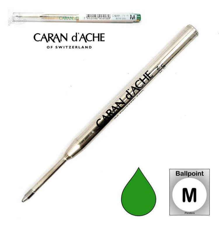 Caran dAche Goliath Ballpoint Pen Refill in Green - Medium Point Ballpoint Pen Refill