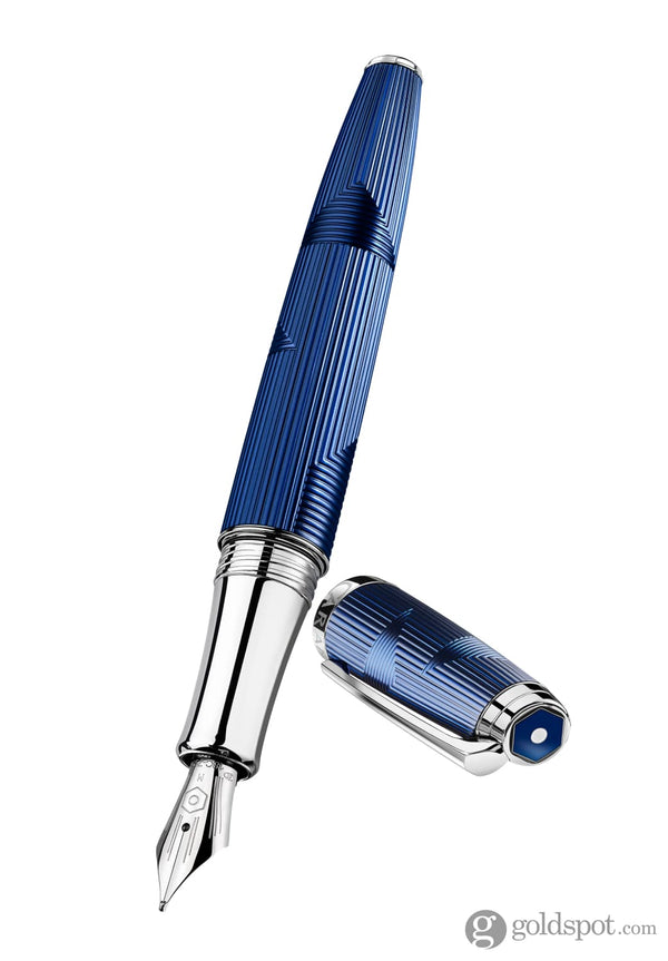 Caran d’Ache Léman Fountain Pen in Bleu Marin - 18K Gold Fountain Pen