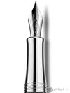 Caran d’Ache Léman Fountain Pen in Matte Black with Silver Trim - 18K Gold Fountain Pen