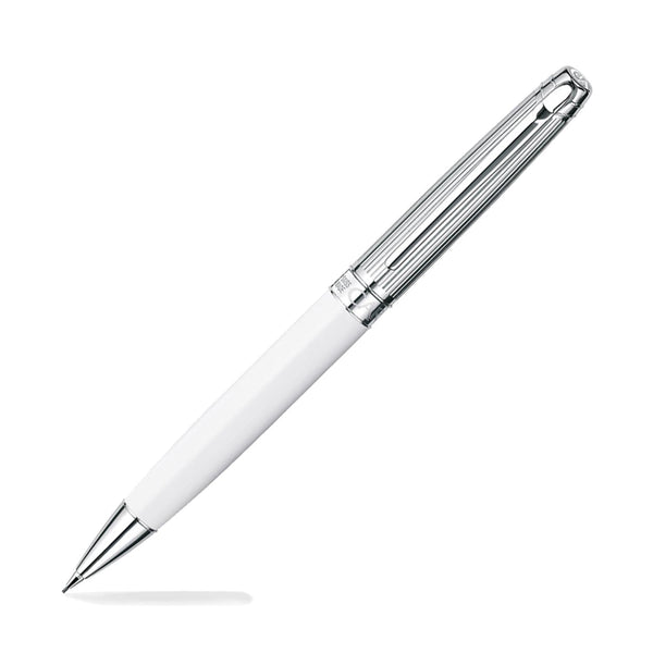 Caran Dache Leman Mechanical Pencil in Bicolor White Silver Plated and Rhodium Coated - .7mm Pencil