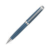 Caran dAche Léman Mechanical Pencil in Grand Bleu Silver Plated and Rhodium Coated - 0.7mm Mechanical Pencil