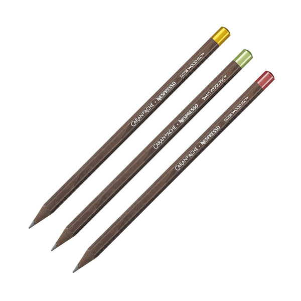 Caran d’Ache Nespresso Pencil in Swiss Wood Graphite (HB) - Set of 3 Pencil