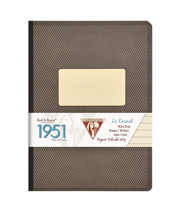 Clairefontaine Clothbound Ruled Notebook in Black - 5.75 x 8.25 Notebook