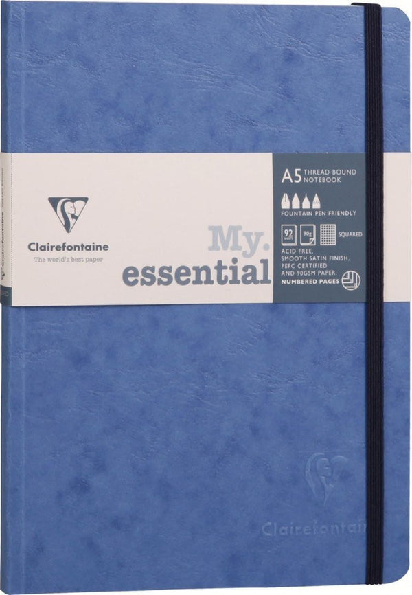 Clairefontaine Essential Numbered Ruled Notebook in Blue A5 Pen