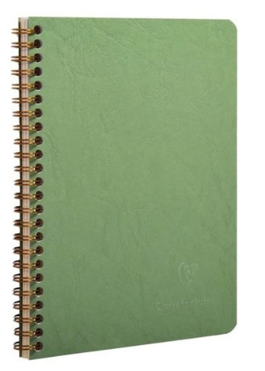 Clairefontaine Wirebound Basics Ruled Notebook in Green
