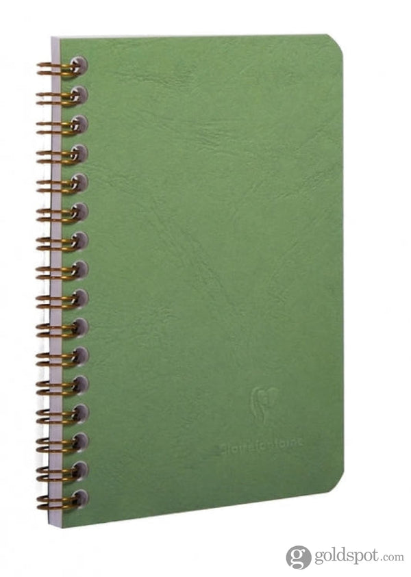 Clairefontaine Wirebound Basics Ruled Notebook in Green 3.5 x 5.5 in. Notebook