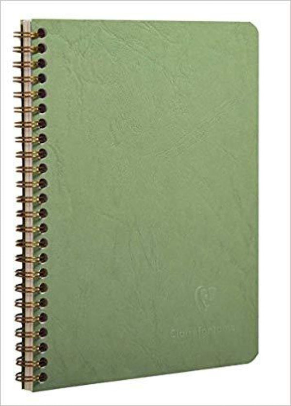 Clairefontaine Wirebound Lined Notebook in Green - 6x8-1-4 60 Notebook