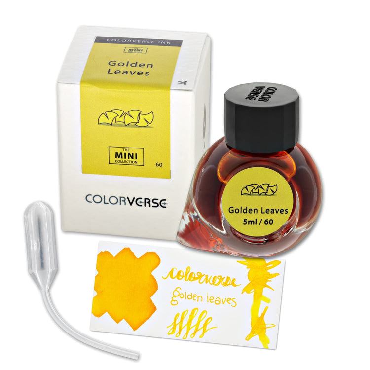 Colorverse Earth Edition Mini Bottled Ink in Golden Leaves - 5mL Bottled Ink