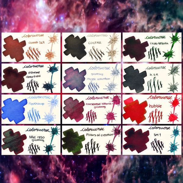 Colorverse Eye on the Universe Bottled Ink in Pillars of Creation and Mystic Mountain Glistening - 2 Bottle Set (65ml+15ml) Bottled Ink