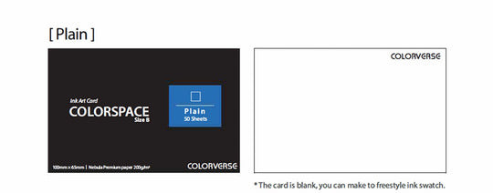 Colorverse Ink Swatch Card in Plain