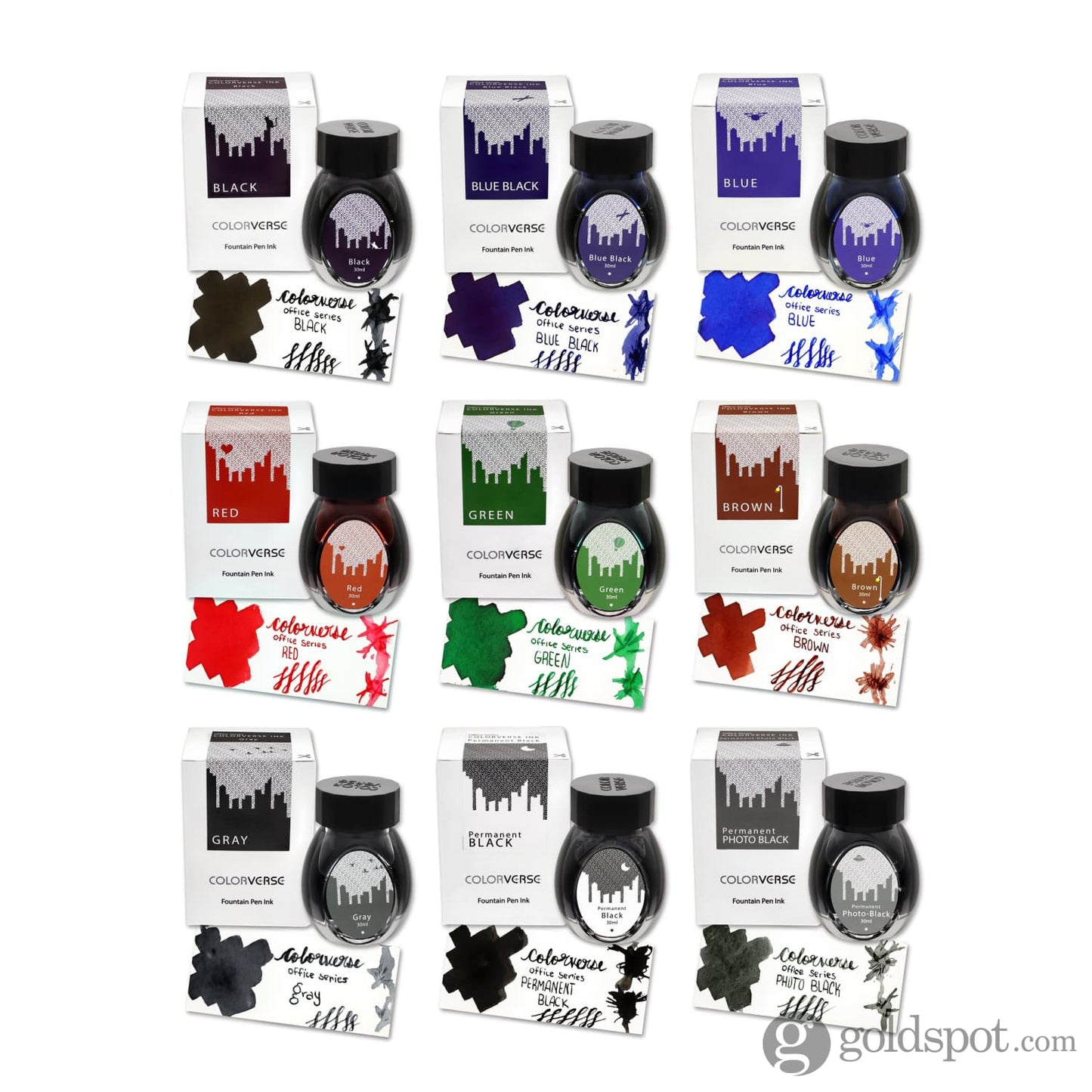 Colorverse Office Series Bottled Ink in Permanent Black - 30mL Bottled Ink