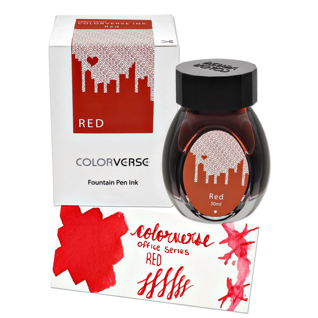 Colorverse Office Series Bottled Ink in Red - 30mL Bottled Ink