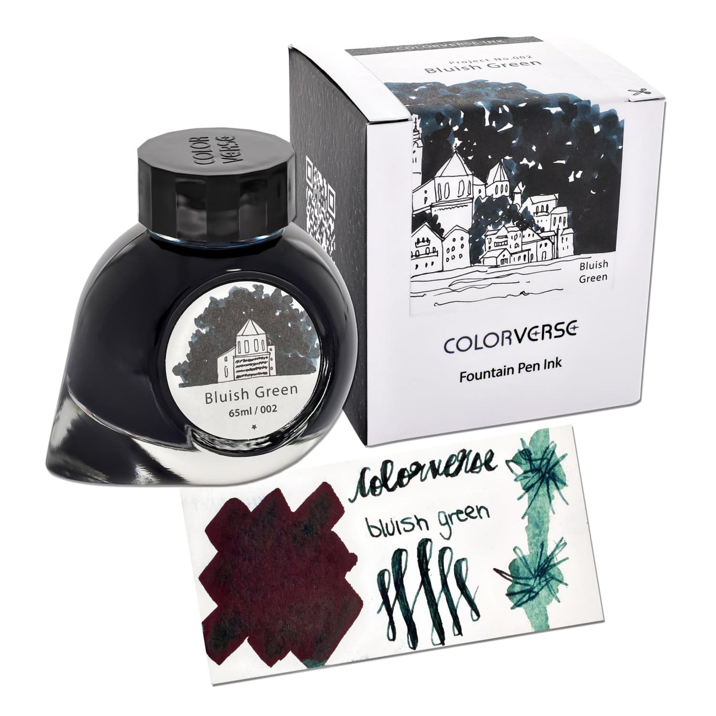 Colorverse Project Bottled Ink in Bluish Green - 65mL Bottled Ink