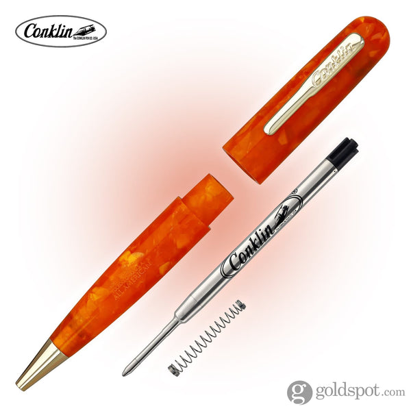 Conklin All American Ballpoint Pen in Sunburst Orange Ballpoint Pen