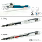 Conklin All American Demo Fountain Pen in Blue Fountain Pen