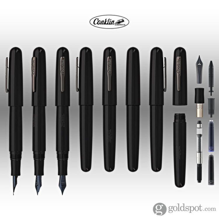 Conklin All American Fountain Pen in Raven Black Fountain Pen