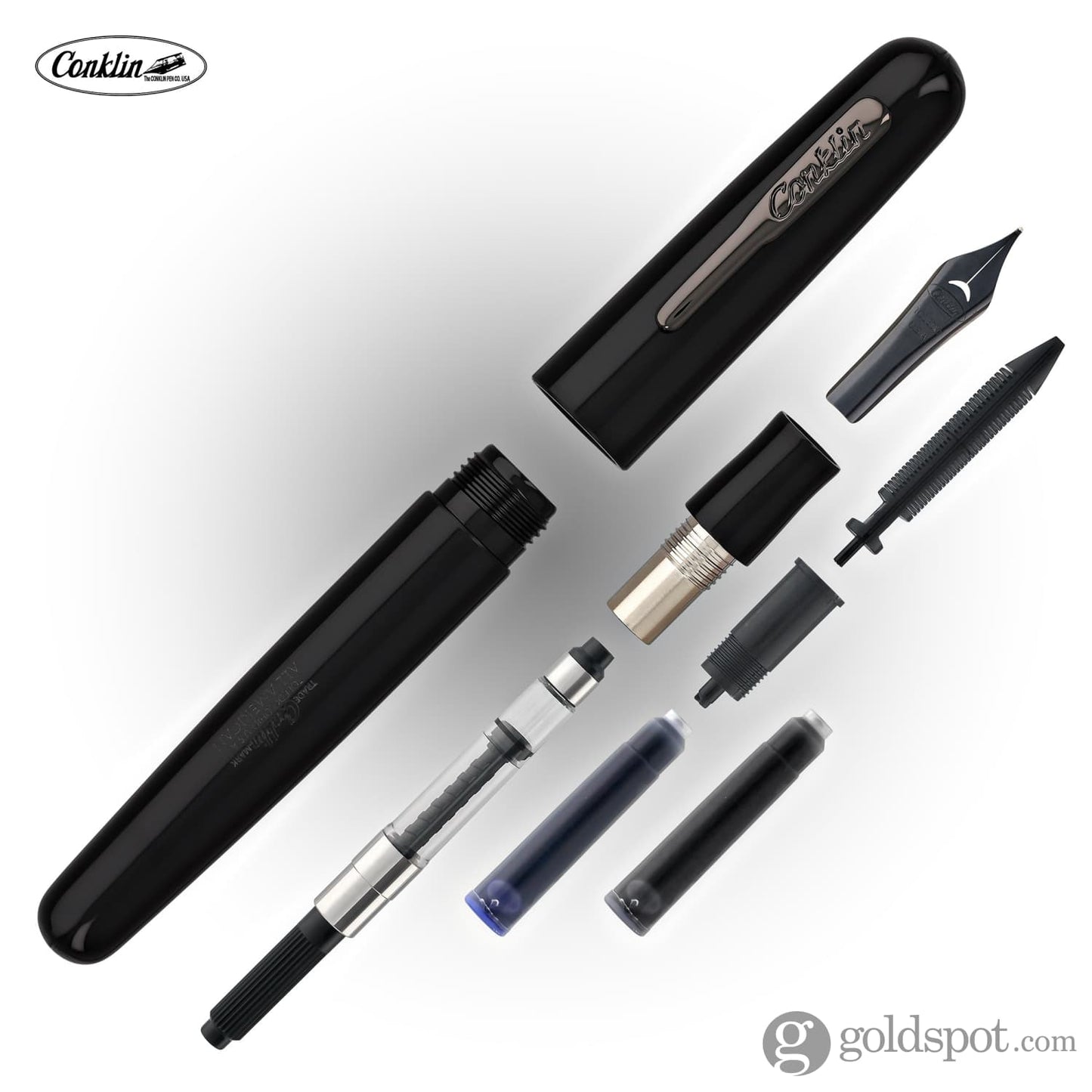 Conklin All American Fountain Pen in Raven Black Fountain Pen
