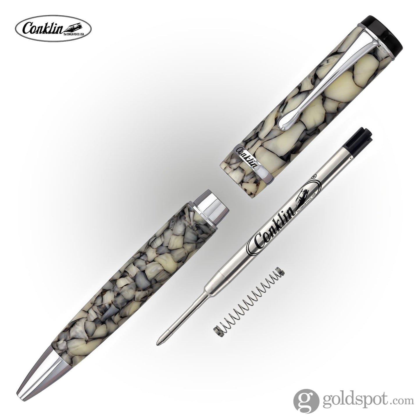 Conklin Duragraph Ballpoint Pen in Cracked Ice Ballpoint Pen