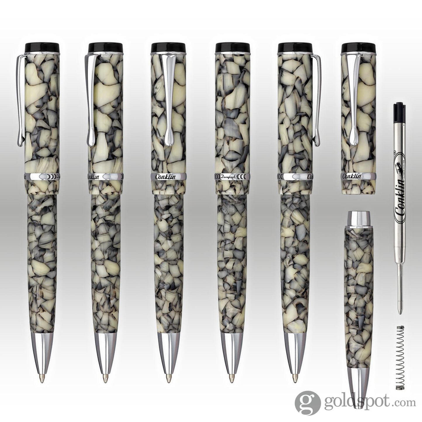 Conklin Duragraph Ballpoint Pen in Cracked Ice Ballpoint Pen