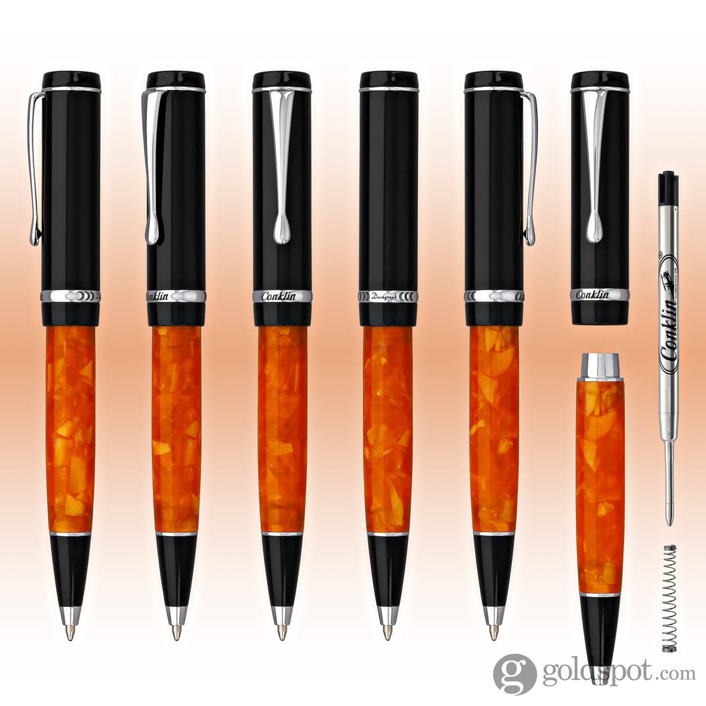Conklin Duragraph Ballpoint Pen in Orange Nights Ballpoint Pen