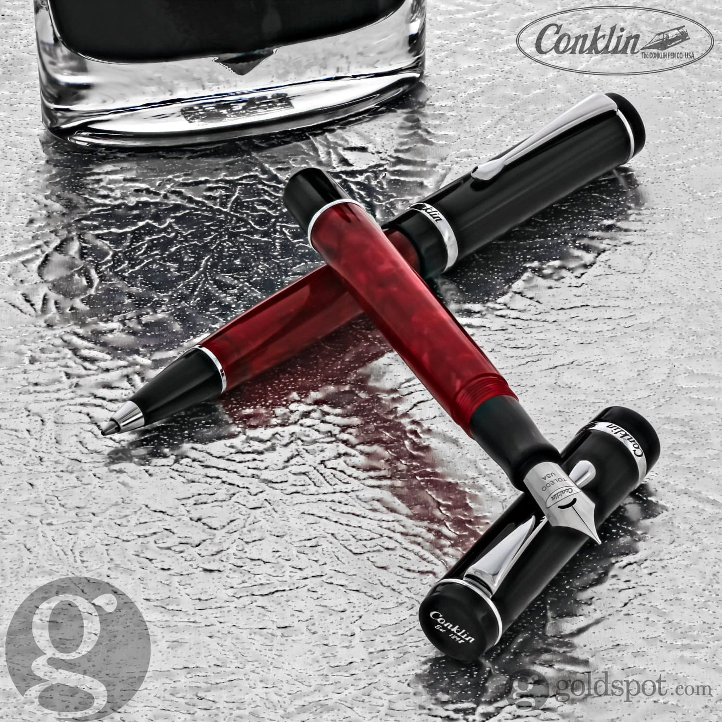 Conklin Duragraph Ballpoint Pen in Red Nights Pen