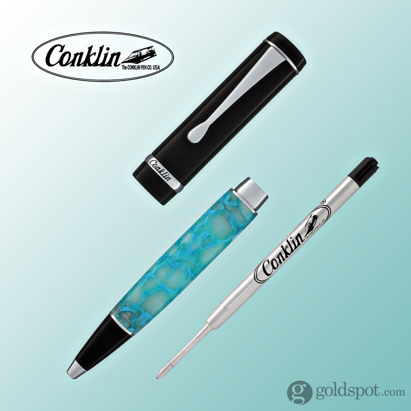 Conklin Duragraph Ballpoint Pen in Turquoise Nights Ballpoint Pen
