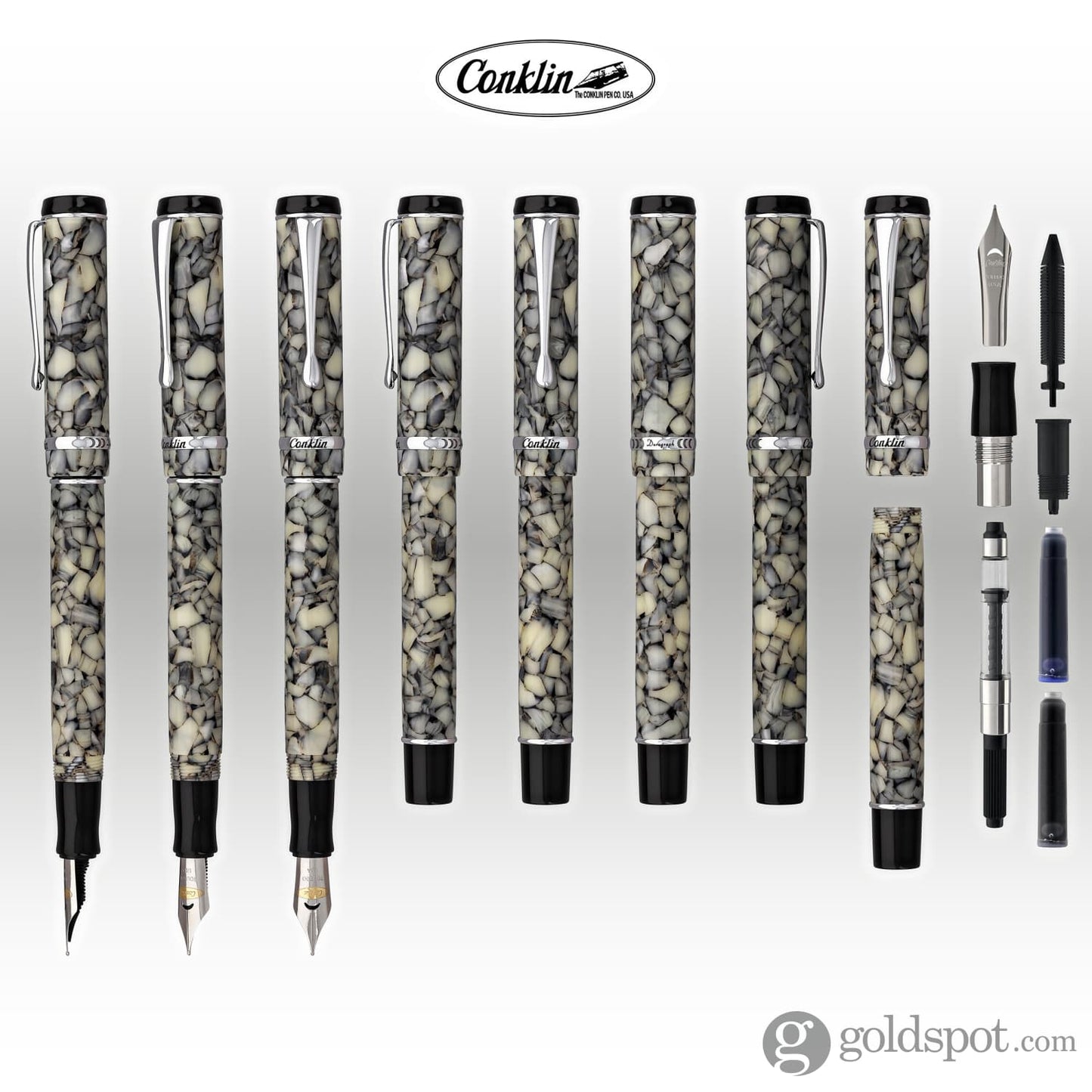 Conklin Duragraph Fountain Pen in Cracked Ice Fountain Pen