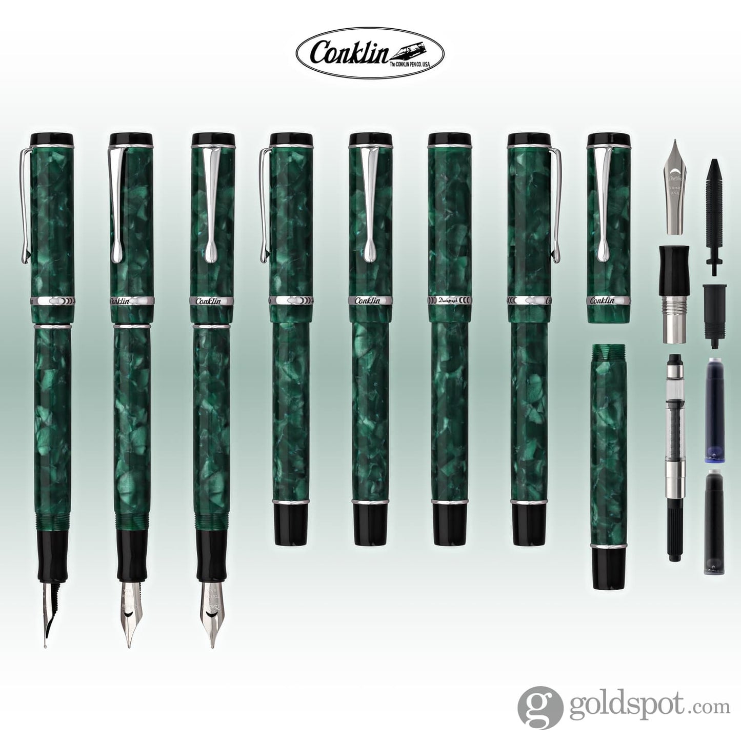 Conklin Duragraph Fountain Pen in Forest Green Fountain Pen