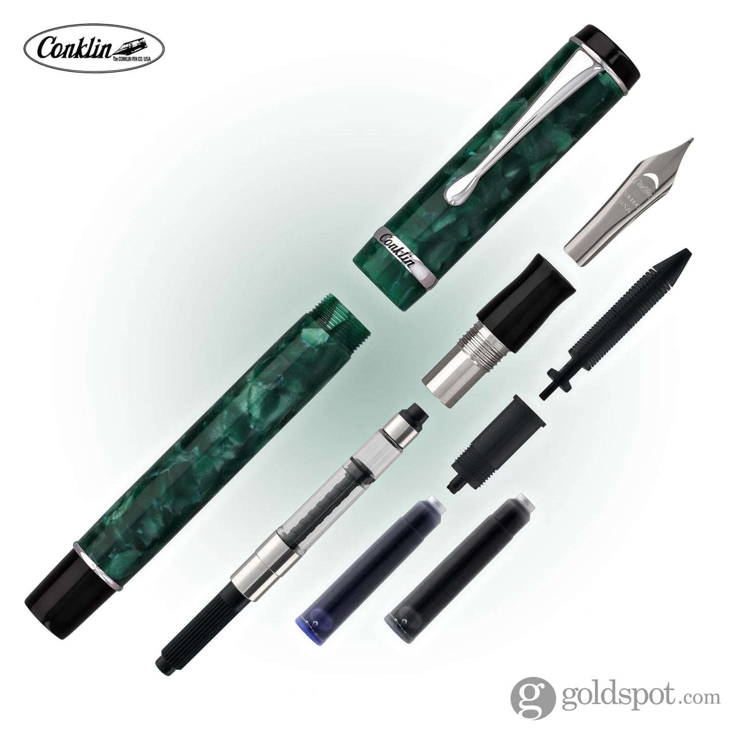 Conklin Duragraph Fountain Pen in Forest Green Fountain Pen