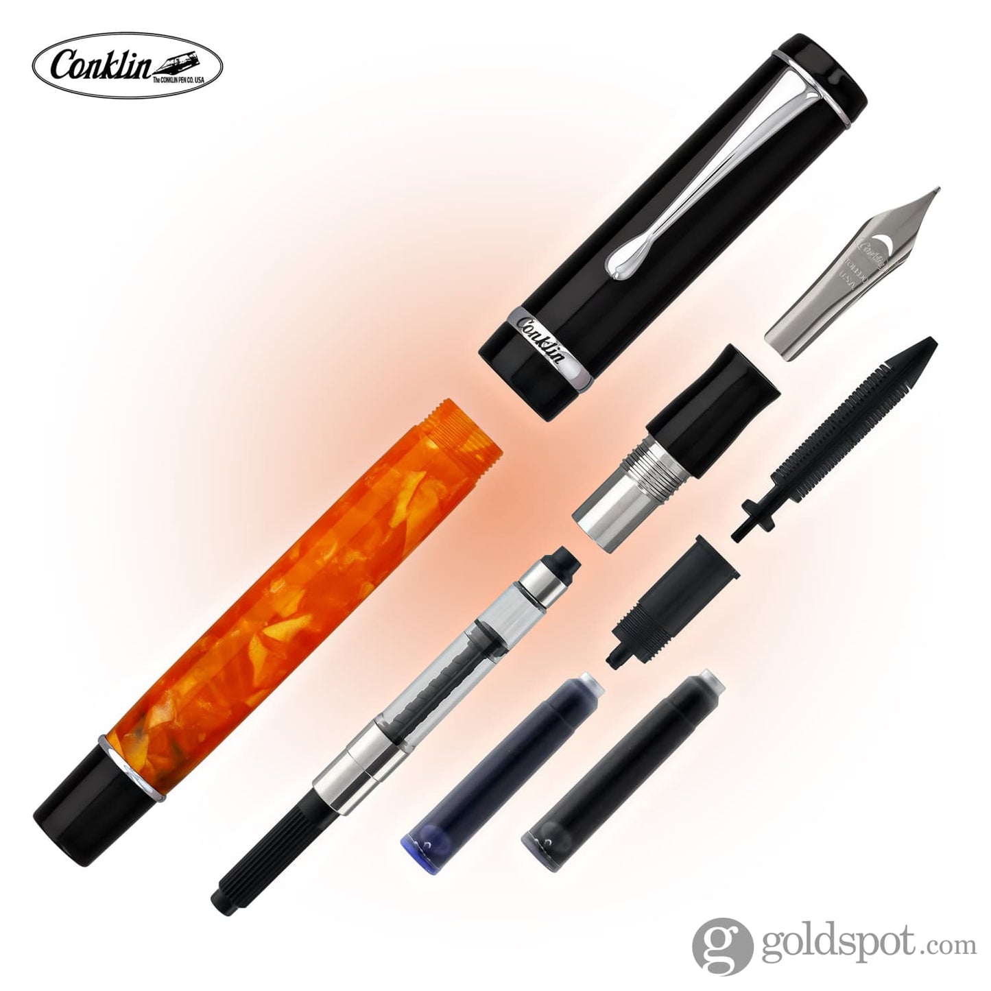 Conklin Duragraph Fountain Pen in Orange Nights Fountain Pen