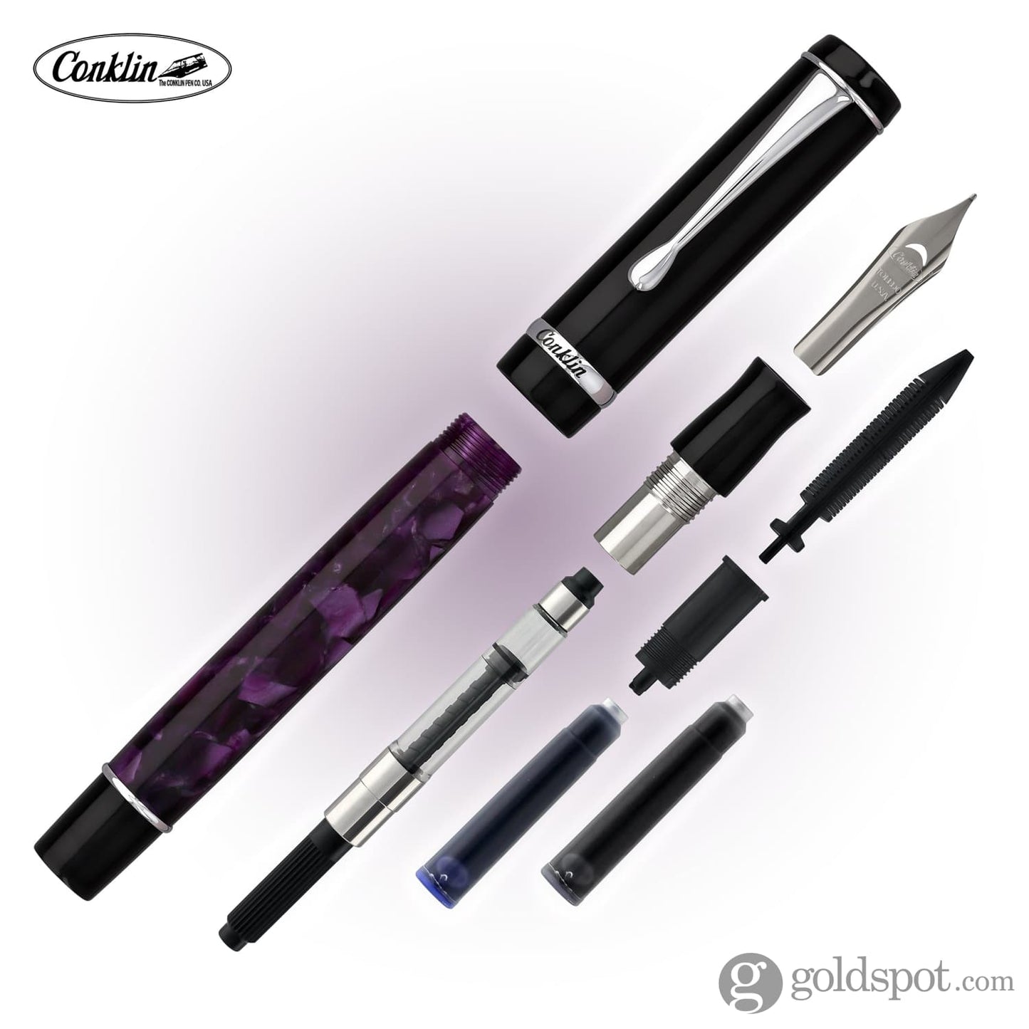 Conklin Duragraph Fountain Pen in Purple Nights Fountain Pen