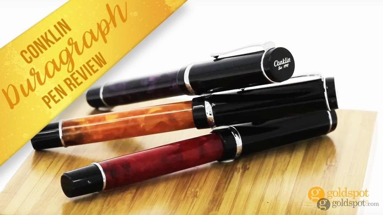 Conklin Duragraph Fountain Pen in Red Nights - Goldspot Pens