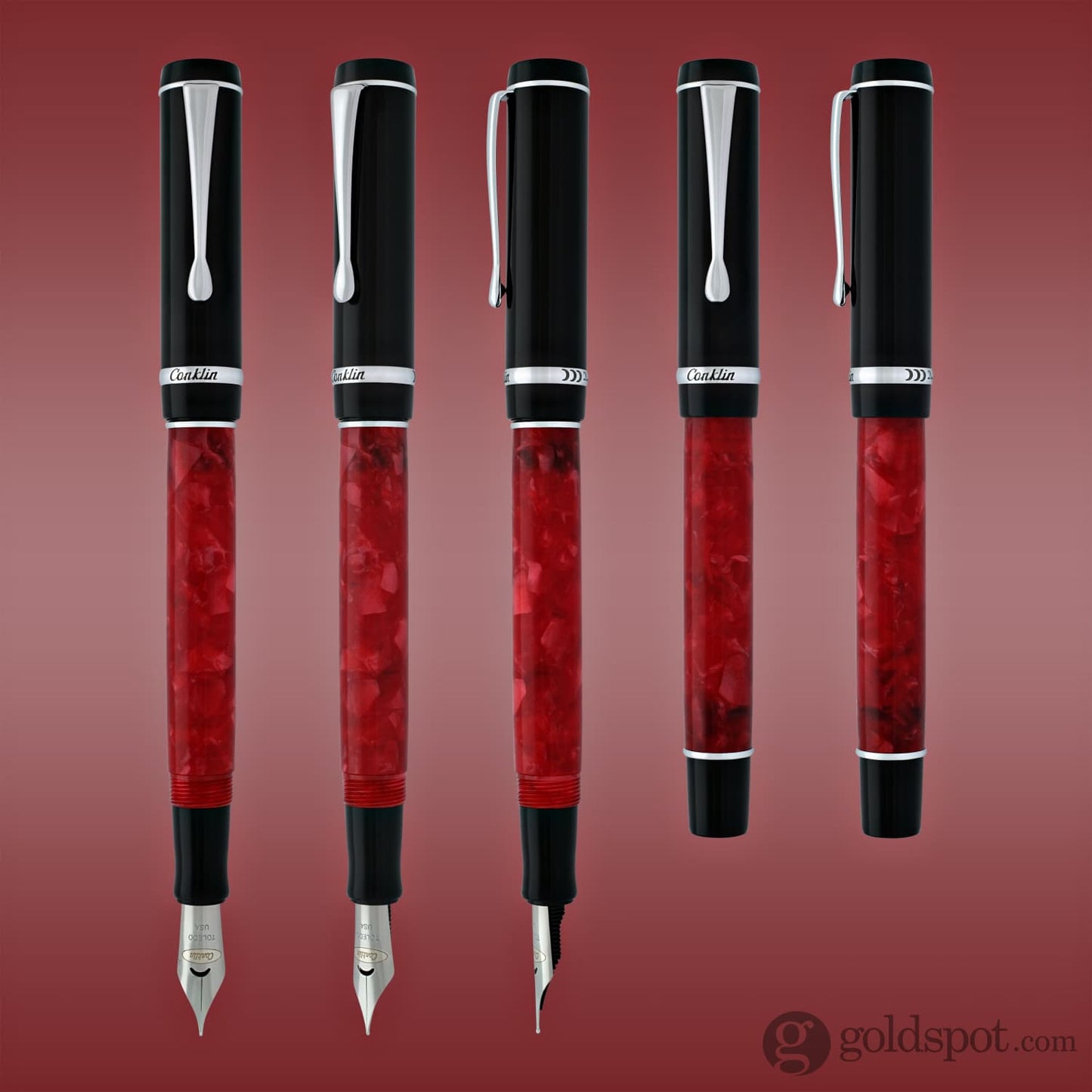 Conklin Duragraph Fountain Pen in Red Nights Fountain Pen