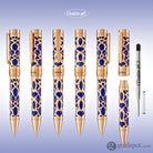 Conklin Endura Deco Crest Ballpoint Pen in Blue with Rosegold Trim Ballpoint Pen